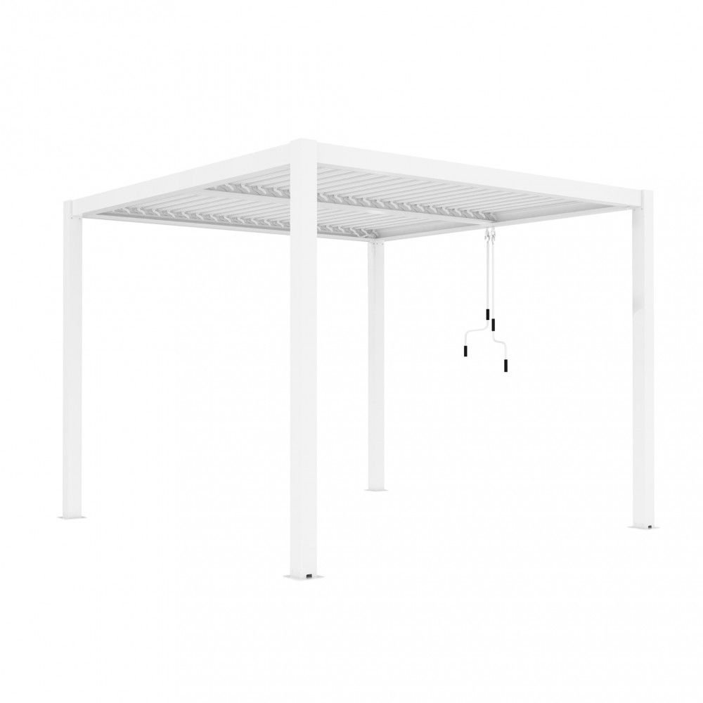 alluminio-pergola-bioclimatica-bianco-grigio-giardino- piscina-copertura-automatica-led-manuale