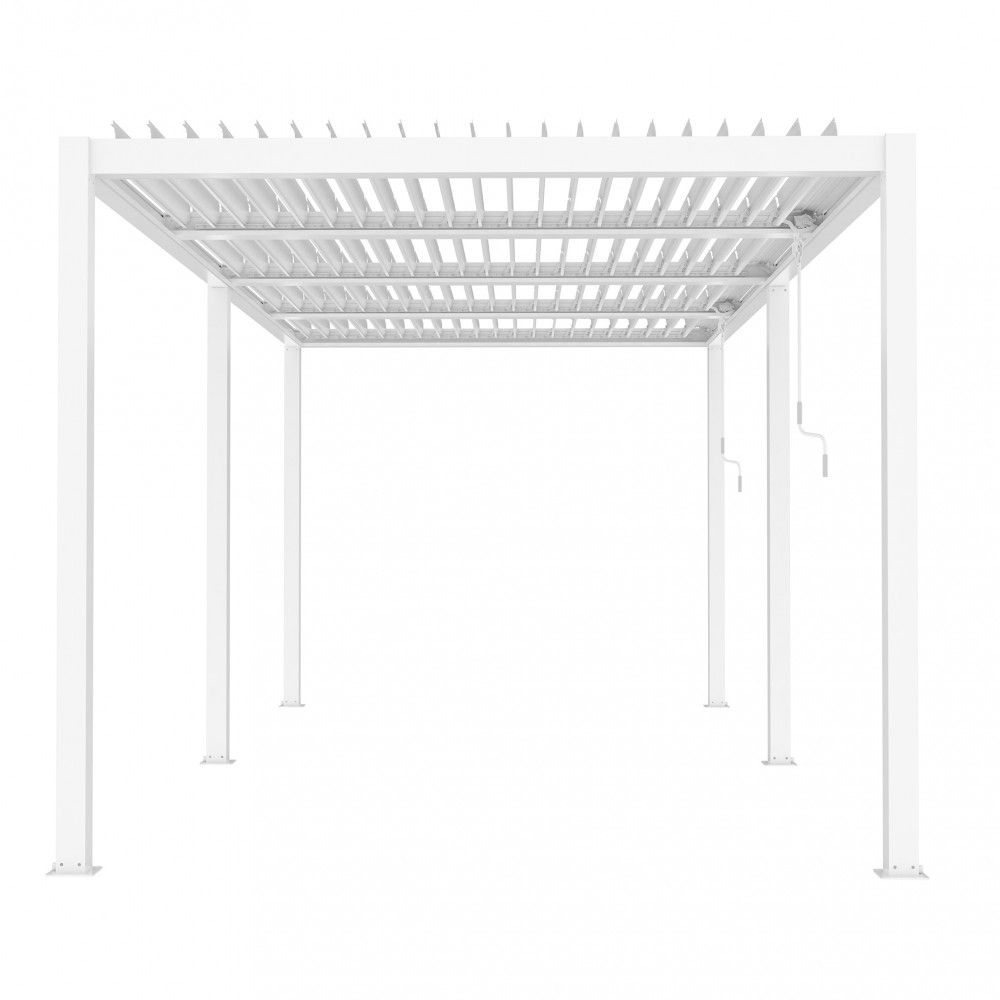 alluminio-pergola-bioclimatica-bianco-grigio-giardino- piscina-copertura-automatica-led-manuale