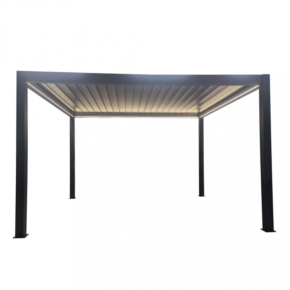 alluminio-pergola-bioclimatica-bianco-grigio-giardino- piscina-copertura-automatica-led-manuale