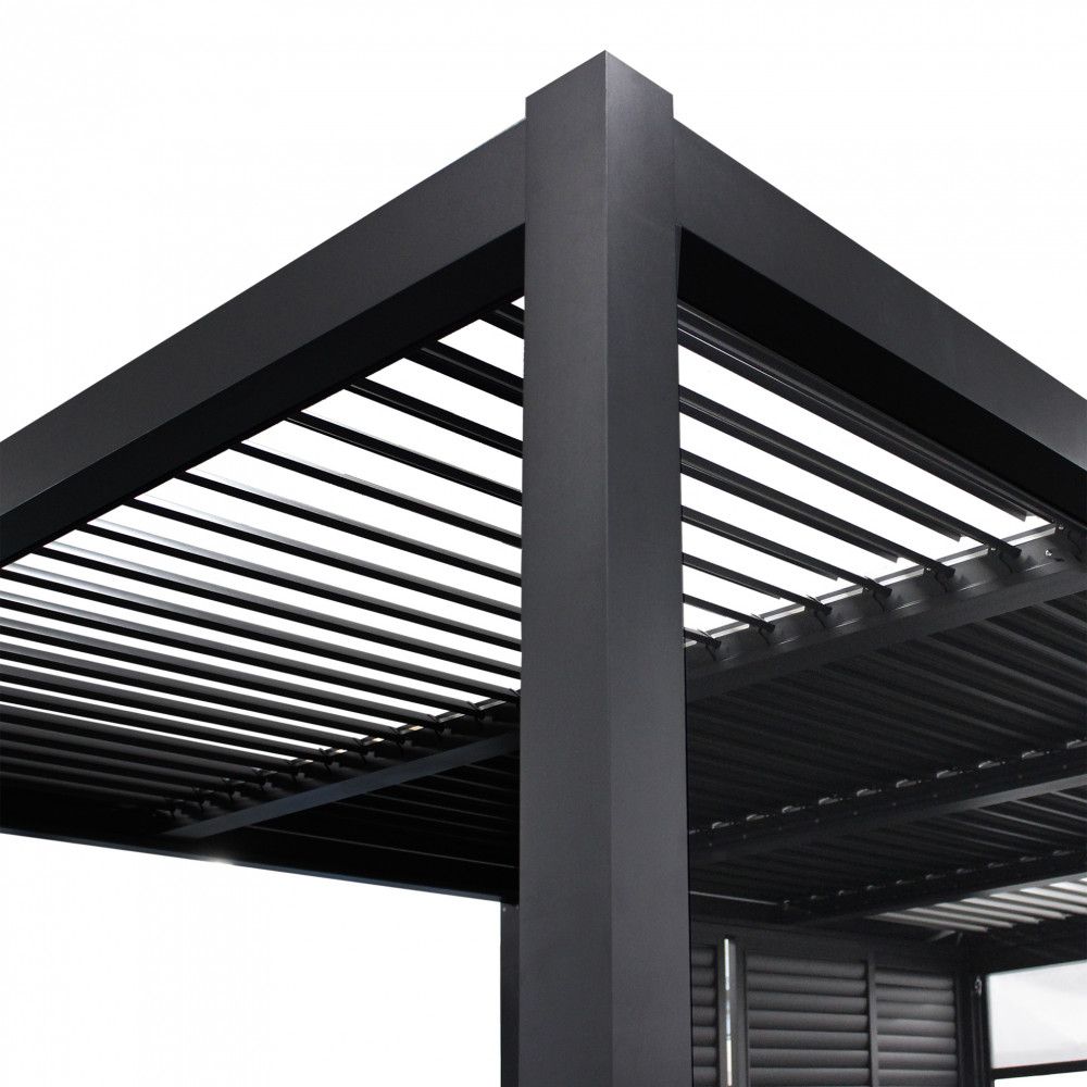 alluminio-pergola-bioclimatica-bianco-grigio-giardino- piscina-copertura-automatica-led-manuale