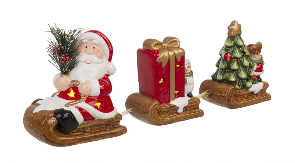 Trenino-natale-natalizio-rosso-legno-metallo-ceramica-regalo-piccolo-albero-palline-renna-pensiero