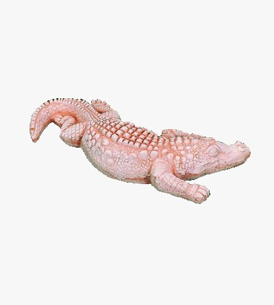 Coccodrillo-Decoro-Terracotta-Interno-Esterno-Gancio-Animale-Ambienti-Muro-Ornamento-Regalo-Toscana